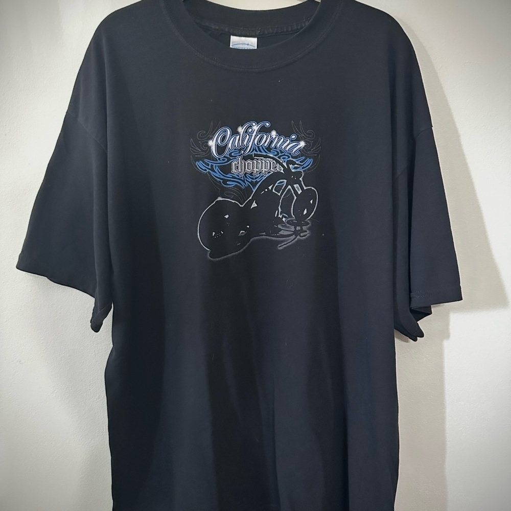 Active California Chopper USA Black and Blue Graphic Tee